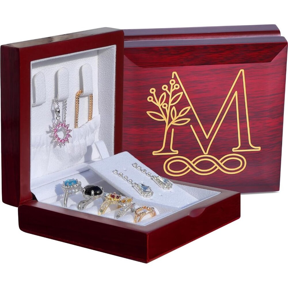 Sophisticated Wood Travel Jewelry Case - Personalized For Every Special Occasion